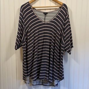 Torrid stripe stretch challis favorite tunic tee